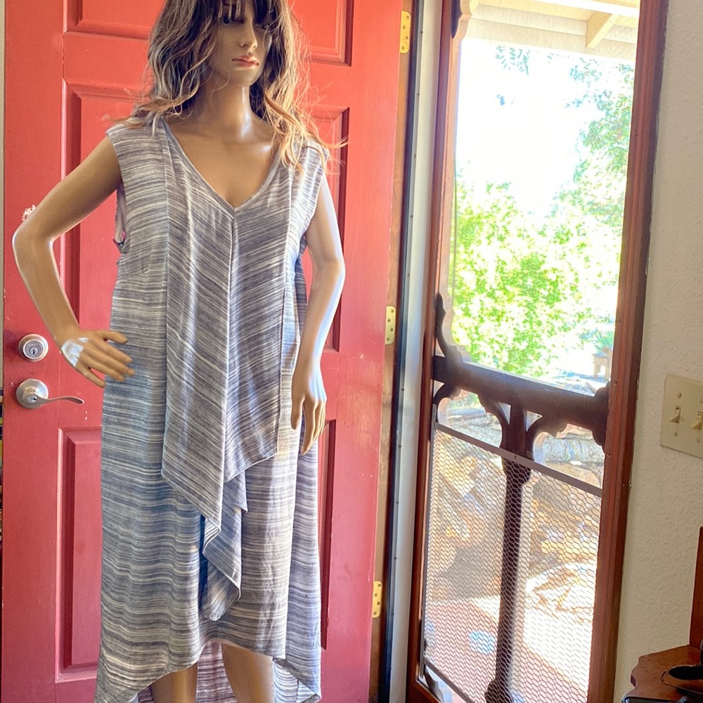 Lane Bryant Grey and White Sleeveless Dress Size 22/24